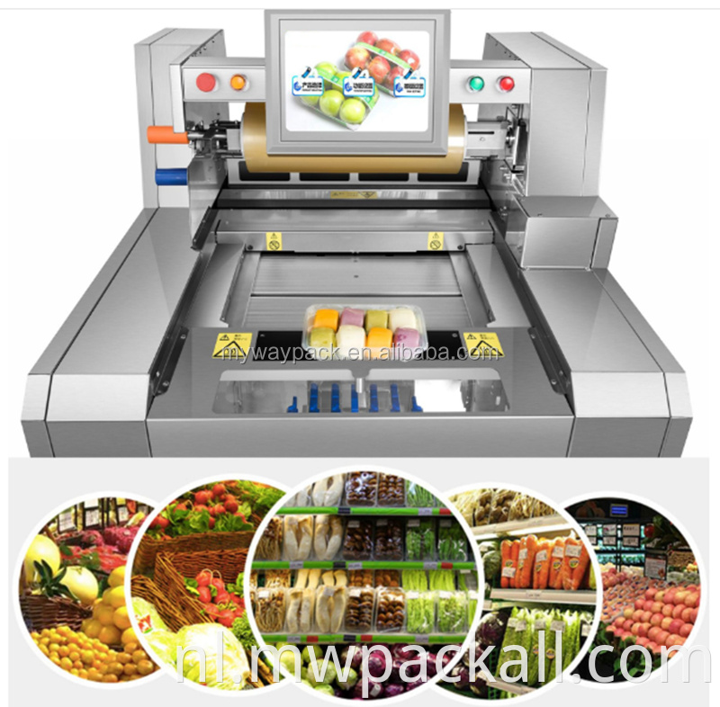 Bakafdichtingsfilmkaartverpakkingsmachine/ automatische plastic stretchfilm Voedsel Cling Wikkelmachine